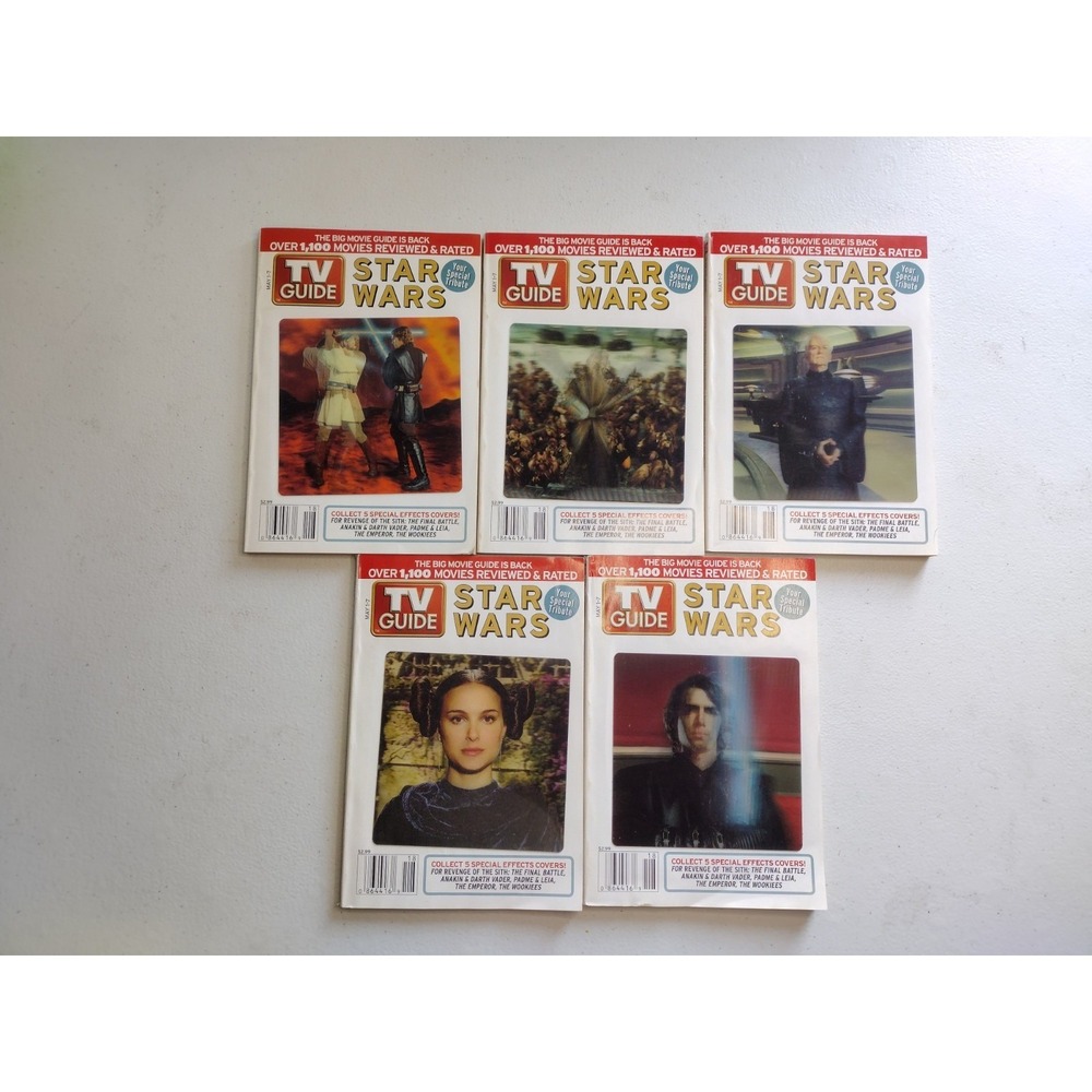 TV Guide May 1-7 2005 Complete Lot‎ Of Star Wars Special Tribute Hologram Covers